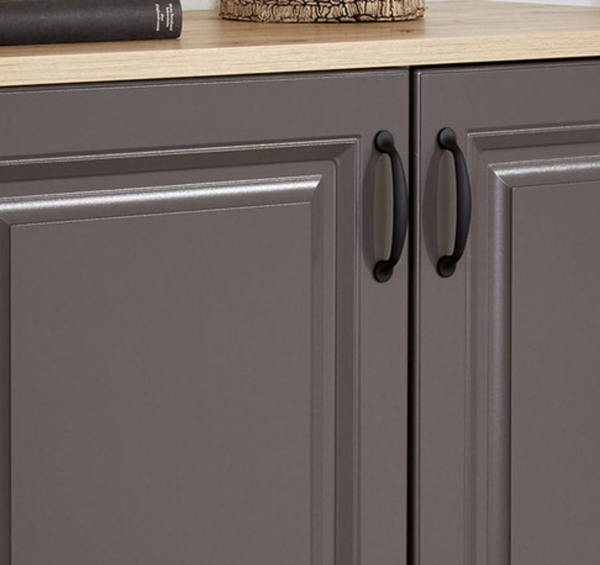 Vitrine Stilo 60 Esszimmer Landhaus Grau Eiche Artisan Buffet Küche Glasvitrine Bild 3