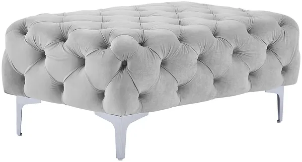 Vente-unique - EDWINA Sofa and armchair set SamtStoff Grau - B 62 cm91 cm x H 44 cm76 cm x L 103 cm106 cm220 cm Bild 5