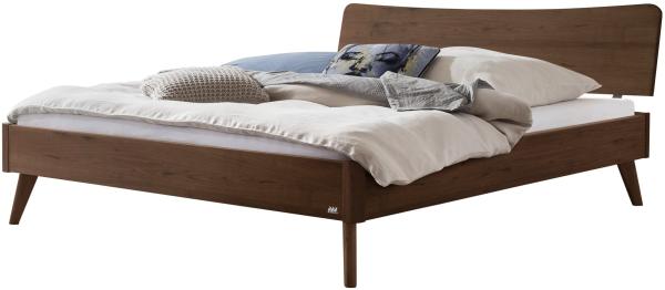 Hasena Lounge Caluso 160x200 Nussbaum, geölt - Fusshöhe 20 cm Massivholzbett