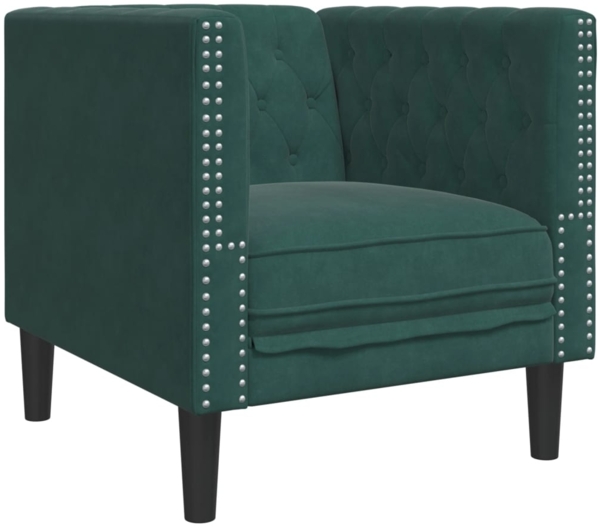 vidaXL Chesterfield-Sessel Dunkelgrün Samt 372675