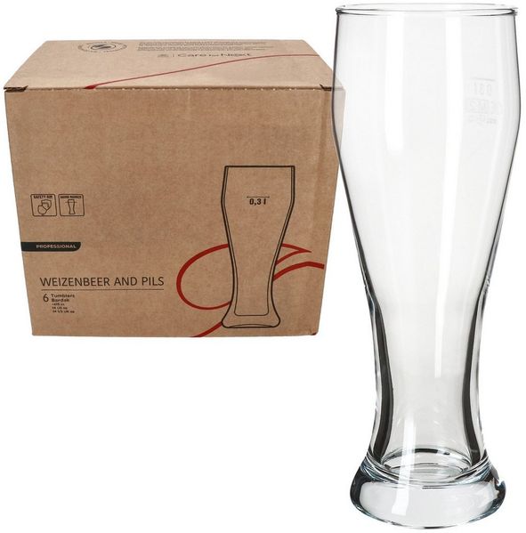 MamboCat Bierglas MamboCat 6x Seppl Baby-Weizenbiergläser Set 0,3 L geeicht Weißbier, Glas