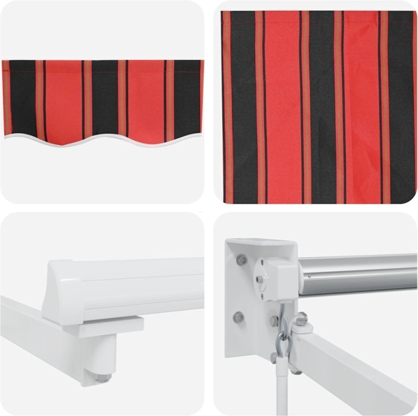 vidaXL Einziehbare Markise Orange und Braun 450 x 300 cm 3330883 Bild 7
