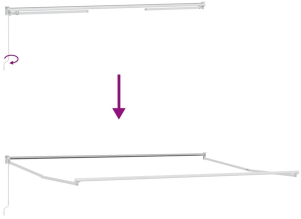 vidaXL Einziehbare Markise Orange und Braun 450 x 300 cm 3330883 Bild 8