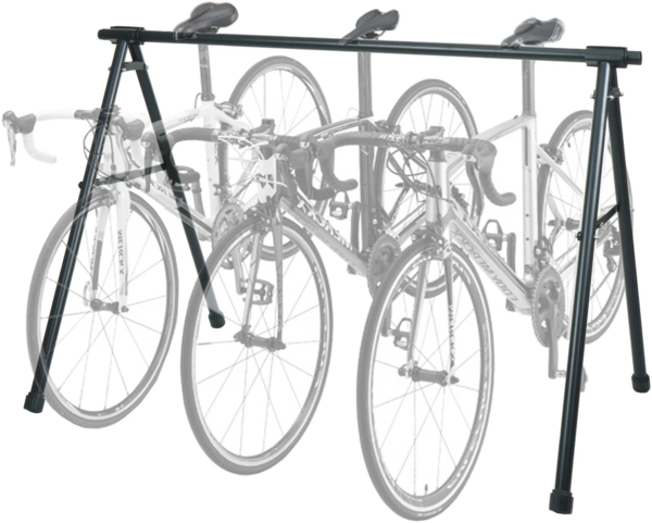 Fahrrad-Sattelständer HWC-K39, Fahrradständer Aufhängebügel, Metall pulverbeschichtet 114 x 170 x 114 cm ausziehbar ~ schwarz