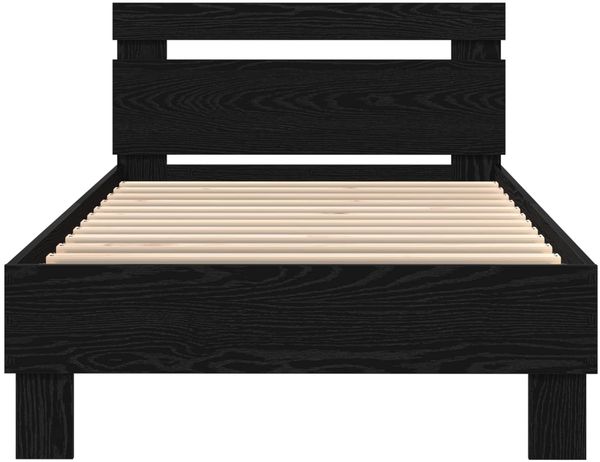 vidaXL Bettrahmen Schwarz Eichen-Optik 100 x 200 cm Holzwerkstoff 863639 Bild 5