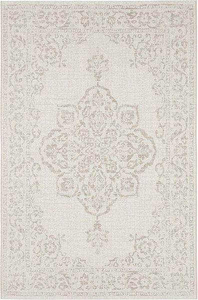 NORTHRUGS Teppich In- & Outdoor Teppich Tilos Creme Beige, rechteckig, Höhe: 8 mm