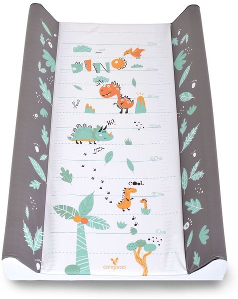 Cangaroo Wickelauflage Dino 50x80 cm, seitlicher Rand, abwaschbar, ab Geburt grün