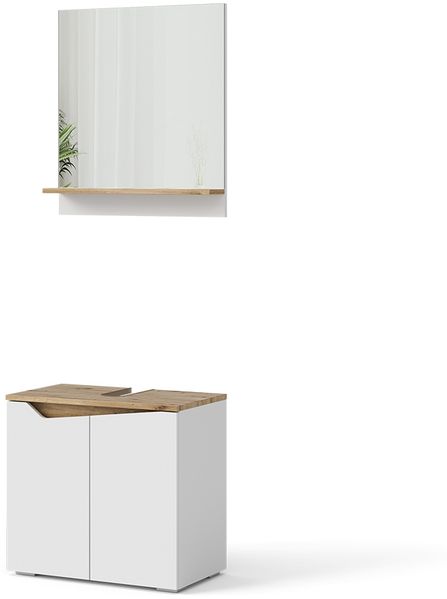 Badmöbel-Set Marelle Weiß 2 Teile Vicco