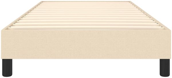 vidaXL Polsterbett, Stoff, 25,0 cm, Creme, 90x190 cm, mit Lattenrost, Schwarz Bild 5