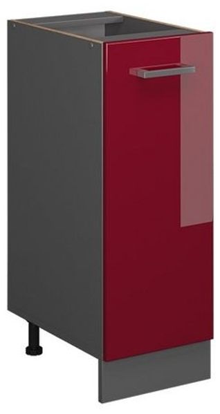 Apothekerschrank R-Line Rot Hochglanz 30 cm ohne Arbeitsplatte Vicco Bild 4