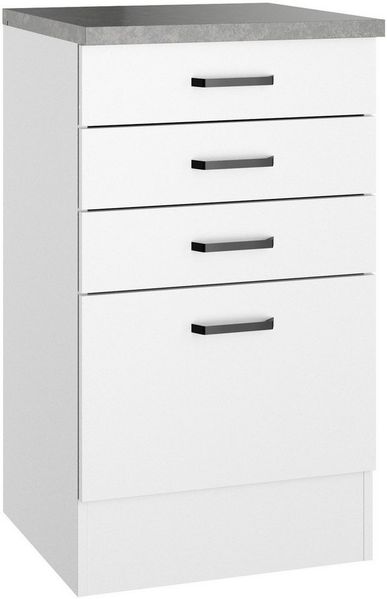 OPTIFIT Unterschrank OPTImulti Breite 50 cm, Tiefe 50 cm, mit 3 Schubkästen, 1 Auszug