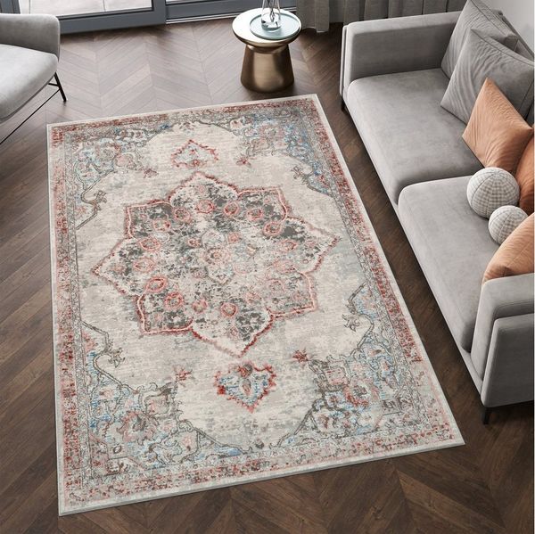 Tapiso Teppich RETRO, rechteckig, Höhe: 9 mm, Wohnzimmer, Schlafzimmer, Kurzflor