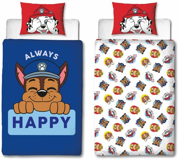 Paw Patrol Bettwäsche 100% Polyester Bettbezug 140x200 cm und Kissenbezug 60x70 cm