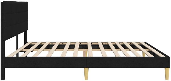 vidaXL Bettrahmen mit Kopfteil Schwarz 180 x 200 cm Stoff 42027602 Bild 5