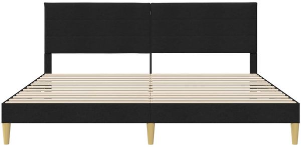 vidaXL Bettrahmen mit Kopfteil Schwarz 180 x 200 cm Stoff 42027602 Bild 4