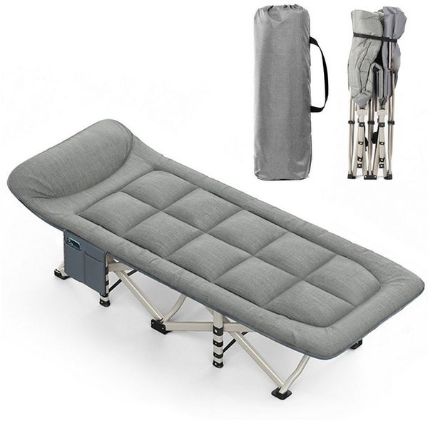 CALIYO Feldbett Campingbett feldbett klappbar, Faltbar Gästebett bis 150 kg für Indoor, Outdoor, Strand und Garten