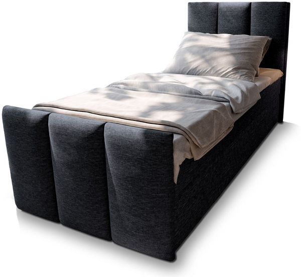 Masseno Boxbett LAGO 100x200 cm mit Bonell Matratze und Topper