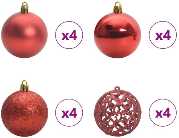 vidaXL Künstlicher klappbarer Weihnachtsbaum Grün 180 cm PE und PVC 3397492 Bild 8