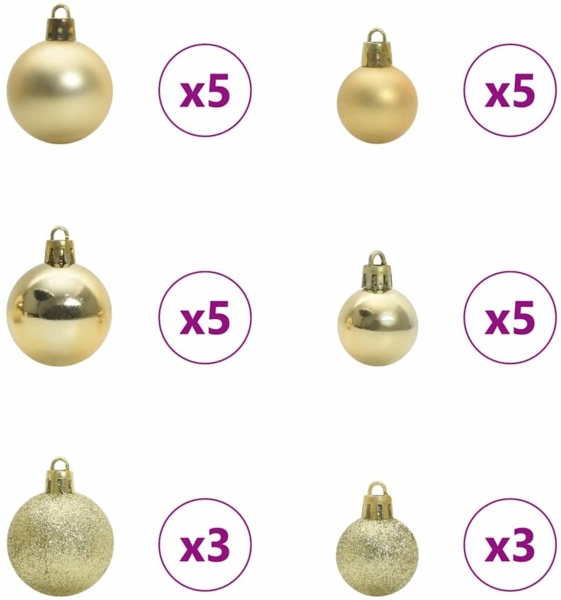 vidaXL Künstlicher klappbarer Weihnachtsbaum Grün 180 cm PE und PVC 3397492 Bild 3