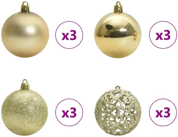 vidaXL Künstlicher klappbarer Weihnachtsbaum Grün 180 cm PE und PVC 3397492 Bild 10