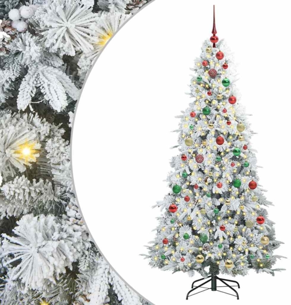 vidaXL Künstlicher klappbarer Weihnachtsbaum Grün 180 cm PE und PVC 3397492 Bild 1