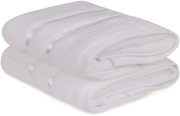 Handtuchset (2 Stück), 'Dolce', Weiß