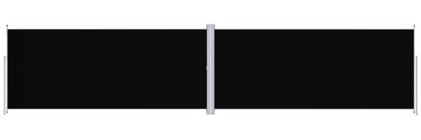 vidaXL Seitenmarkise Ausziehbar Schwarz 220x1000 cm 318048