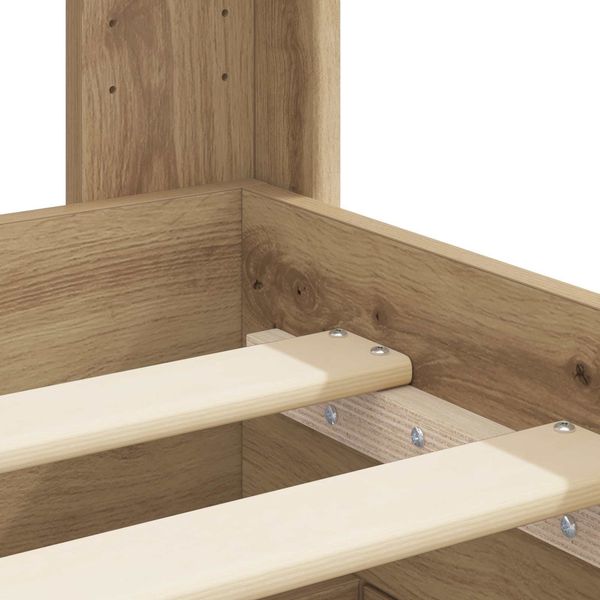 vidaXL Bettgestell mit Stauraum und Kopfteil Artisan-Eiche 90 x 190 cm 3414522 Bild 10