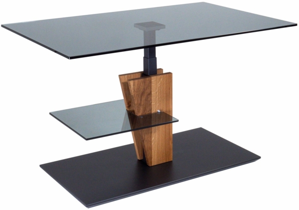 Couchtisch höhenverstellbar Clio 100x47x60 Parsolglas Wildeiche/Grau Bild 2