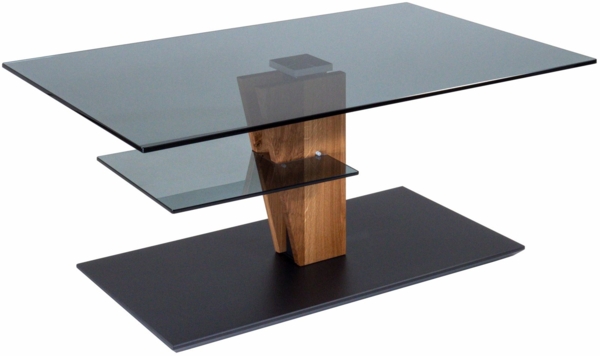 Couchtisch höhenverstellbar Clio 100x47x60 Parsolglas Wildeiche/Grau Bild 1