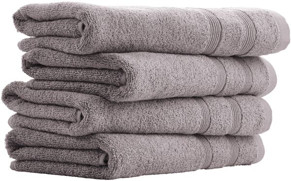Uncover by Schiesser Duschtuchset Brooklyn - 2-teilig - 70 x 140 cm - Hellgrau