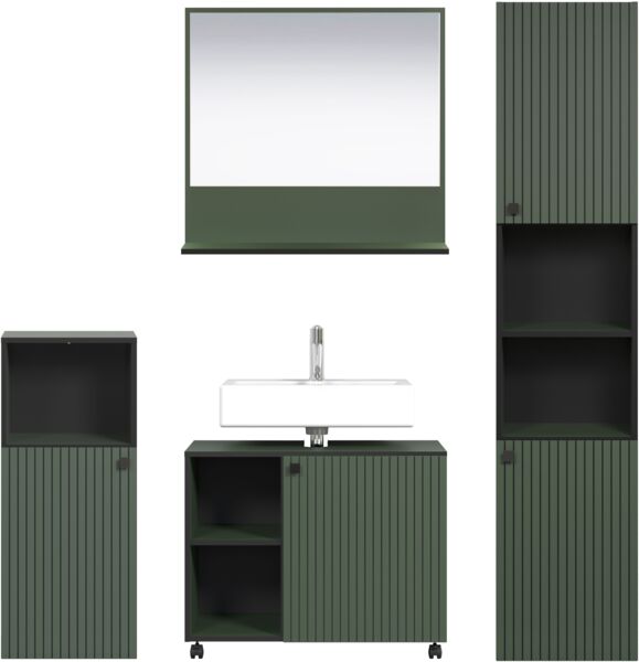 Badmöbel Set Bliss in grün 180 cm
