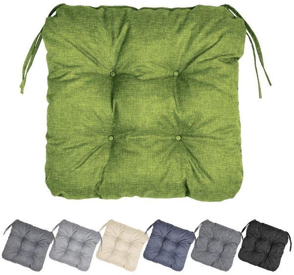 Garronda Bankauflage 40x40 cm dick, wasserabweisend, Sitzauflage mit Bändern GD-0221, (1 St), Hypoallergen, UV-beständig, Wasserbeständig
