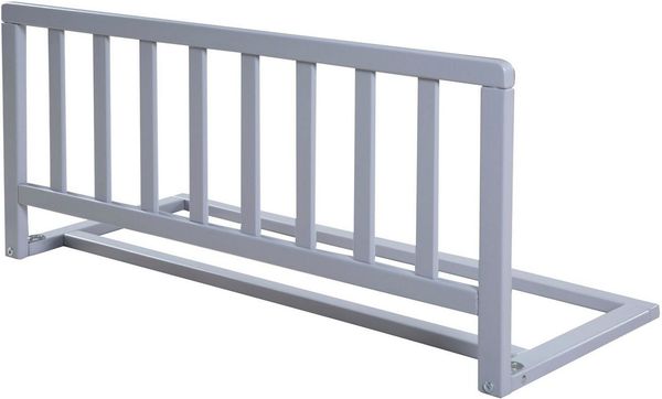 roba Bettschutzgitter 90 cm aus Holz - Sicherer Rausfallschutz - ab 18 Monaten - Höhe 38 cm - Taupe / Grau