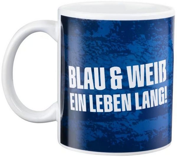 FC Schalke 04 Tasse Blau & Weiß ein Leben lang Keramik