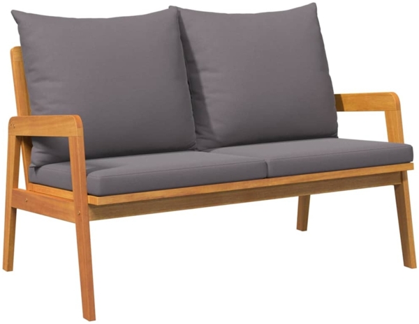 vidaXL Bistrogarnitur mit Kissen 2 pcs Öl-Natur Massivholz Akazie 4106462