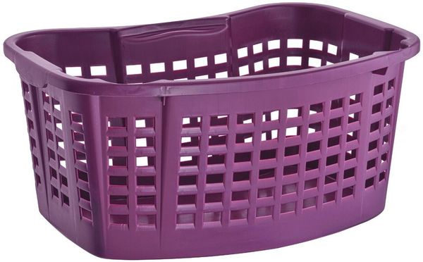 Buri Wäschekorb, 40L Wäsche Box Volumen, Wäschesammler mit 60 x 40 x 28 cm Außenmaß, Wäsche Sortierer groß, Aufbewahrungskorb
