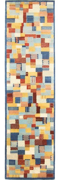 Gabbeh Teppich - Loribaft Indus »Awaro« 300 x 80 cm - blau - läufer