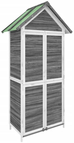 vidaXL Geräteschuppen Grau 89x52,5x175 cm Massivholz Kiefer 172244