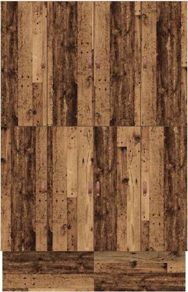 vidaXL Aufbewahrungsbettgestell Altholz 140 cm Holzwerkstoff 3335699 Bild 10