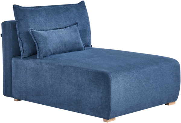 Chaiselongue NERBO Stoff Blau