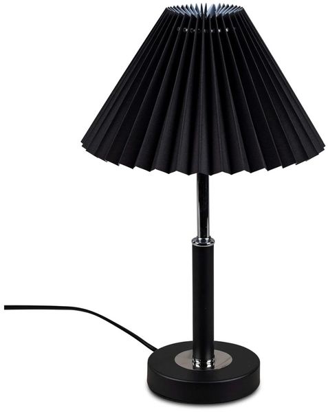 Formano Plissee Schirm Tischlampe Schwarz
