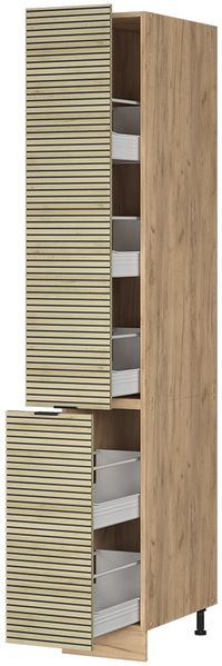 Apothekerschrank Fame-Line Eiche Paneel 30 cm Vicco Bild 4