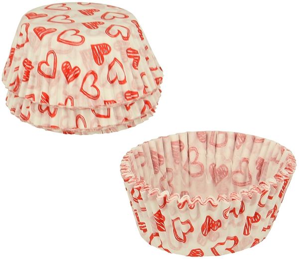 METALTEX 257782000 Muffin Backförmchen Dekor Herz Ø 6,5 cm, 60 Stück