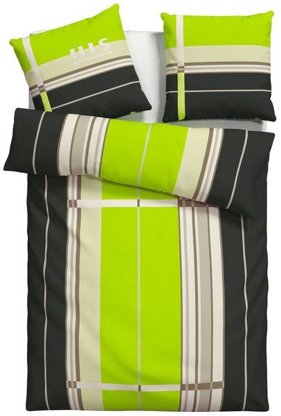 H.I.S Bettwäsche Golfi in Gr. 135x200 oder 155x220 cm, Biber, 2 teilig, Bettwäsche aus Baumwolle, sportliche Bettwäsche mit Streifen