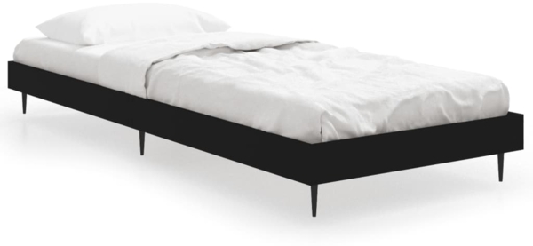 vidaXL Bettgestell Schwarz 75x190 cm Holzwerkstoff 832310