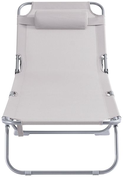 SoBuy OGS35-MI Sonnenliege, Textilgewebe, Lackiert, Beige, 167 x 81 x 56 cm