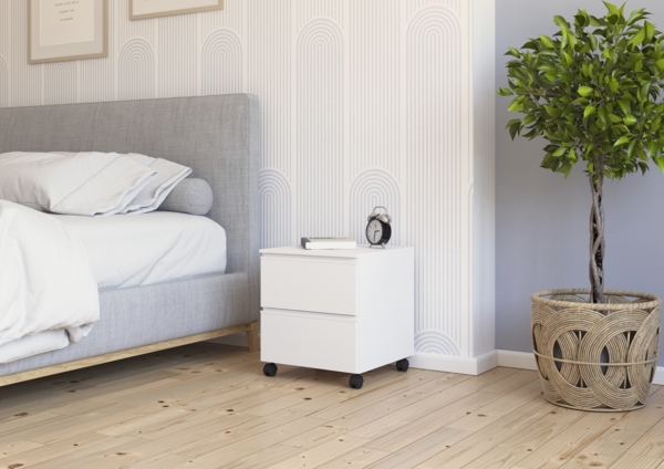 rauch Joel, Rollcontainer, 2 Schubladen, Farbe Weiß, BxHxT 40x45x42cm