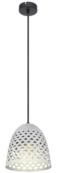 Hängelampe, Metall, grau, schwarz, Höhenanpassung, D 20 cm