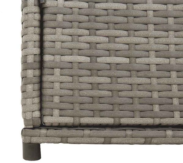 vidaXL Gartenschrank Grau 105x55x113 cm Poly Rattan 365565 Bild 12